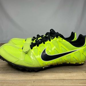 Mens Nike Sprint Neon Yellow Spiked Track Shoes Size 10.5